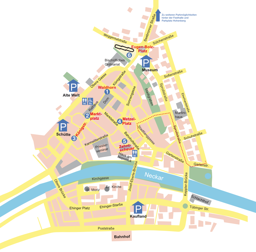 Übersichtsplan Gauklerfest Rottenburg